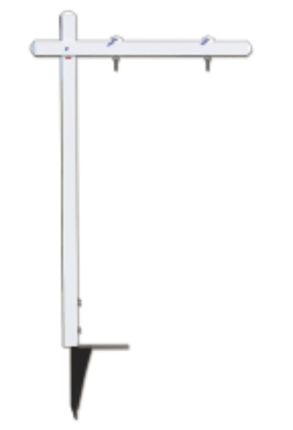 Independent real estate aluminum sign post with extended ground anchor