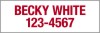 real estate name sign rider, 24ga steel 6"x18"