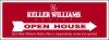 Real Estate Open House Sign Panel, 4mm Corrugated Plastic 9"x24"