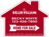 Real Estate Home For Sale House Panel, 4mm Corrugated Plastic 18"x24"