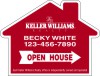 Real Estate Open House House Panel, 4mm Corrugated Plastic 18"x24"