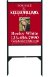 real estate black angle iron sign frame and photo panel unit, 24ga steel 30"x24"