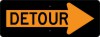 M4-10R Detour Arrow (Right)-Temporary Traffic Control Sign