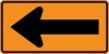W1-6L One Direction Large Left Arrow-Temporary Traffic Control Sign