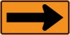 W1-6R One Direction Large Right Arrow-Temporary Traffic Control Sign
