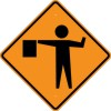W20-7 Flagger (Symbol)-Temporary Traffic Control Sign