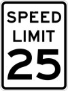 R2-1 25 MPH Speed Limit Sign-Regulatory Traffic Sign