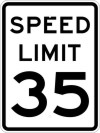 R2-1 35 MPH Speed Limit Sign-Regulatory Traffic Sign