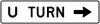 R3-25B U Turn (With Arrow)-Regulatory Traffic Sign
