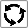 R6-5P Roundabout Circulation (Plaque)-Regulatory Traffic Sign