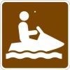RS-121 Jet Ski/Personal Watercraft-Recreational and Cultural Interest Area Symbol Guide Sign