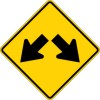 W12-1 Double Arrow-Warning Sign