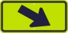 W16-7PR Right Downward Diagonal Arrow (Plaque)-Warning Sign