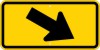 W16-7PR Right Downward Diagonal Arrow (Plaque)-Warning Sign