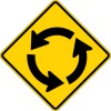 W2-6 Circular Intersection-Warning Sign