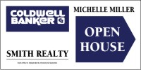 Coldwell Banker 12"X24" 4MM CORRUGATED PLASTIC AGENT OPEN HOUSE PANEL