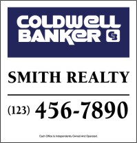 Coldwell Banker 25"X24" 24 GAUGE STEEL PANEL WITH GROMMETS