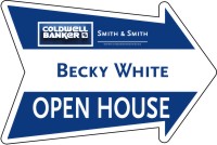 Coldwell Banker 18"X24" 4MM CORRUGATED PLASTIC OPEN HOUSE ARROW SHAPED PANEL