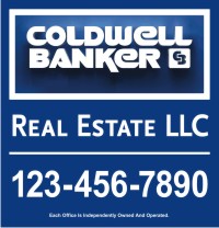 Coldwell Banker 25"X24" 24 GAUGE STEEL PANEL WITH GROMMETS