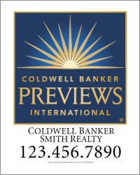 Coldwell Banker 30"X24" .150 POLYETHYLENE HANGING PREVIEWS PANEL