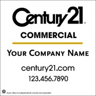 Century 21 48"X48" 3MM OMEGABOND COMMERCIAL SIGN-WHITE B/G