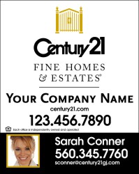 Century 21 30"X24" STEEL FINE HOMES HANGING PHOTO PANEL