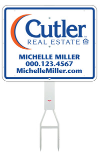 Cutler Real Estate 24"X30" FOOTBAR BASE STAKE AGENT UNIT