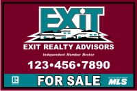 EXIT 24"X36" 20 GAUGE STEEL HANGING PANEL WITH GROMMETS