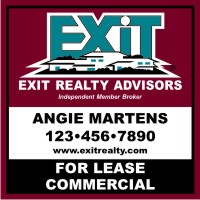 EXIT 48"X48" 24 GA STEEL SF COMMERCIAL SIGN PRINTED ON ONE SIDE