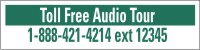 John L. Scott 6"X24" 24 GAUGE STEEL TOLL FREE AUDIO TOUR RIDER