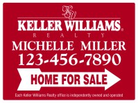 Keller Williams 18"X24" 24 GA STEEL HOME FOR SALE PANEL