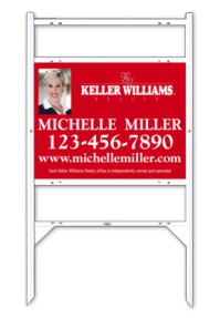 Keller Williams 18"X24" STEEL THOR 2-INSERT PHOTO UNIT WITH WHITE FRAME