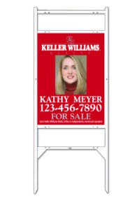 Keller Williams 24"X18" 24 GA STEEL THOR 2-INSERT PHOTO UNIT WITH WHITE FRAME