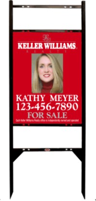 Keller Williams 24"X18" 24 GA STEEL THOR 2-INSERT PHOTO UNIT WITH BLACK FRAME