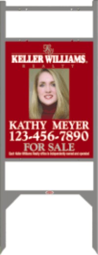 Keller Williams 24"X18" 24 GA STEEL THOR 2-INSERT PHOTO UNIT WITH GRAY FRAME