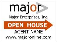 Major Enterprises 18"X24" 4MM CORRUGATED PLASTIC OPEN HOUSE PANEL