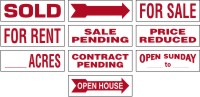 Realty Executives 6"X18" 10MM CORRUGATED PLASTIC STOCK RIDER