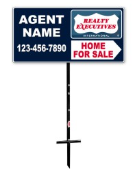 Realty Executives 12"X24" STEEL HOME FOR SALE #1 STAKE UNIT