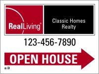 Real Living 18"X24" ENHANCED LOGO 4MM CORRUGATED PLASTIC OPEN HOUSE