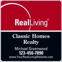 Real Living 24"X24" ENHANCED LOGO .150 POLYETHYLENE AGENT HANGING PANEL WITH GROMMETS