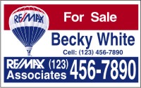 RE/MAX 10"X16" MAGNETIC FOR SALE CAR SIGN