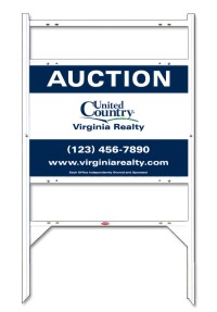 United Country 20"X28" 24 GAUGE STEEL AUCTION SERVICES THOR 2-INSERT UNIT-WHITE FRAME