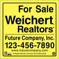 Weichert Realtors&reg; 48"X48" 24 GA STEEL FOR SALE COMMERCIAL PANEL PRINTED ON ONE SIDE