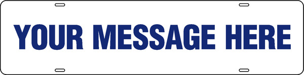 Blank, Customizable Rental Property Message Rider, 6"H X 24"W, Steel