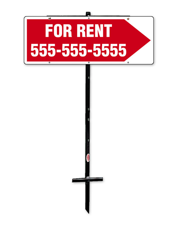 For Rent T-Stake Unit Directional, 9"H X 24"W, Steel