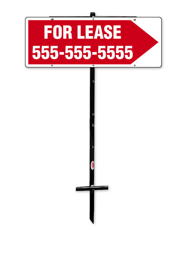 For Lease T-Stake Unit Directional, 9"H X 24"W