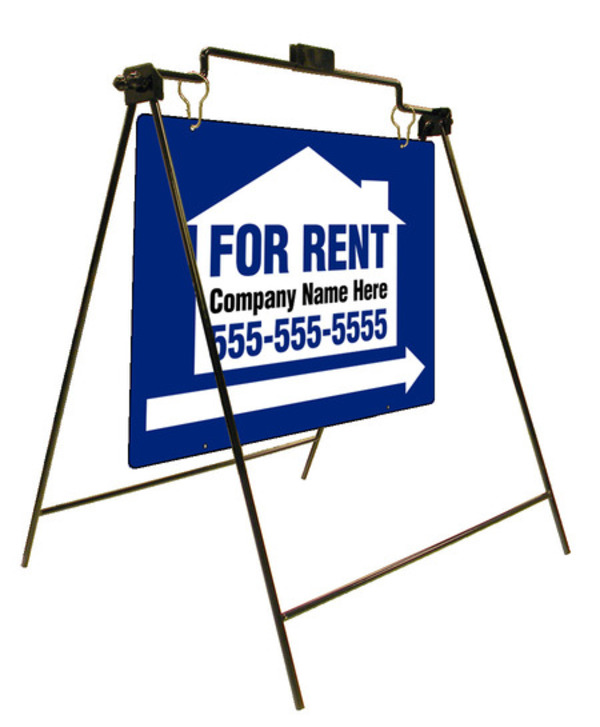 Swing A-Frame Rental Sign Unit, 18"H X 24"W, Steel