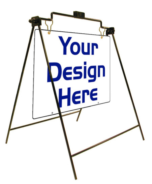 Rental Signs Customizable For Rent Swinging A-Frame Unit, 18"h X 24"w, Steel