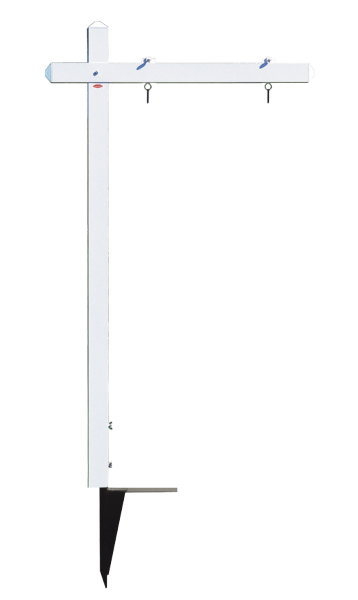 Samson Properties Aluminum Sign Post with ground anchor, 18"h x 24"w - White