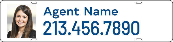 Agent Photo Sign Rider, 6"H X 24"W, Steel